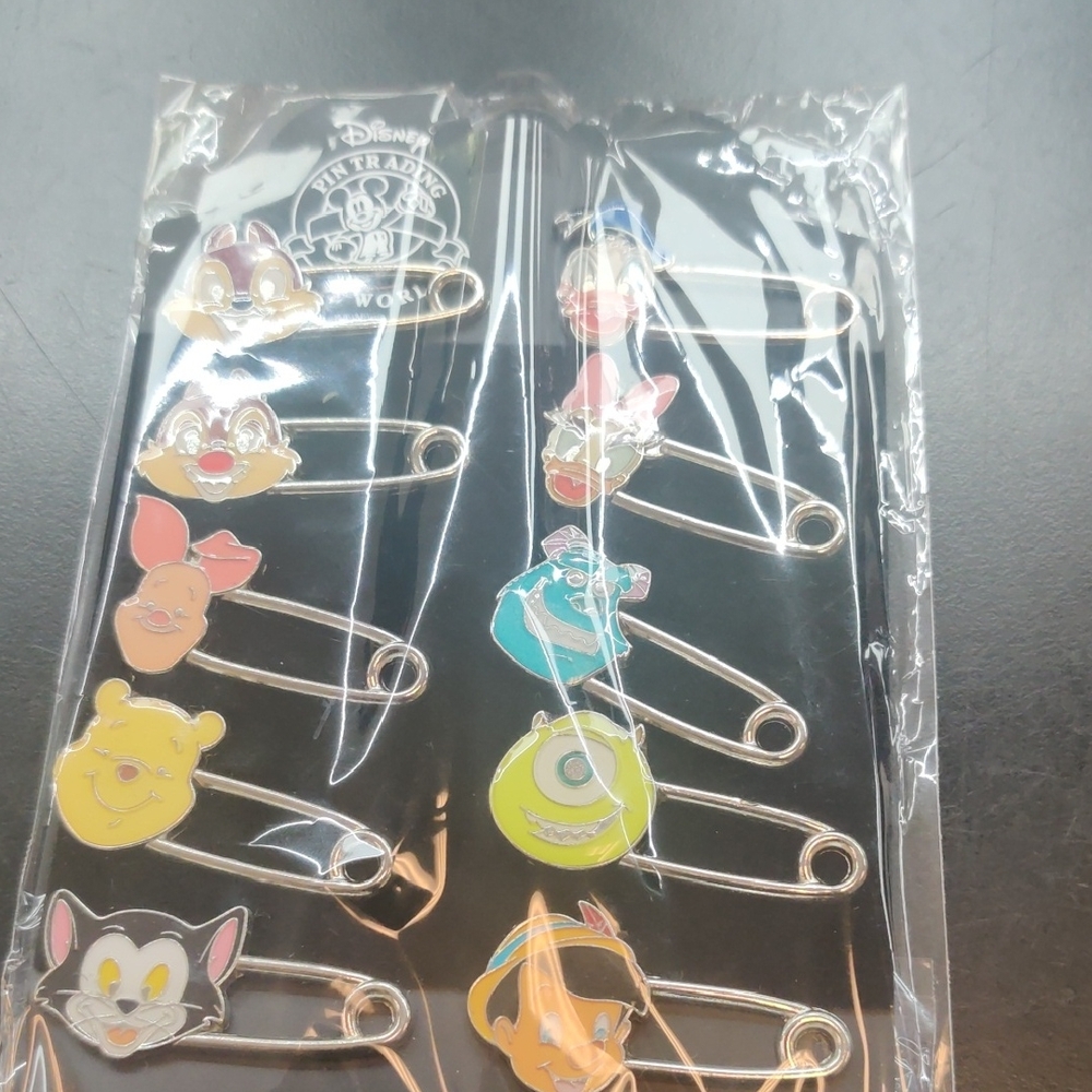 Disney Character Safety Pin Set - Colorful Collection